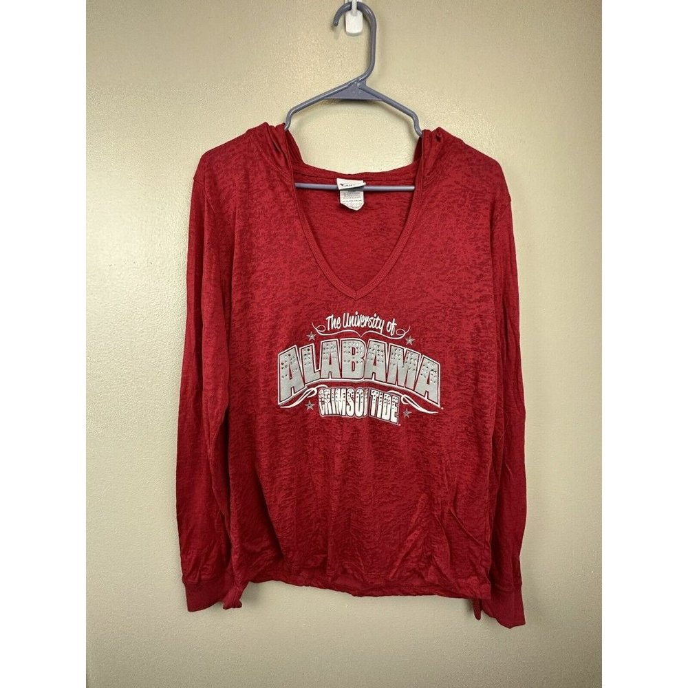 University of Alabama Roll Tide Long sleeve Shirt Hoodie Womens XL Lightweight